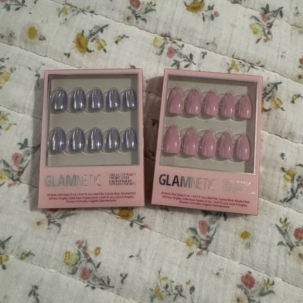 SOLD❣️Glam Press-On Nails Pink and Purple